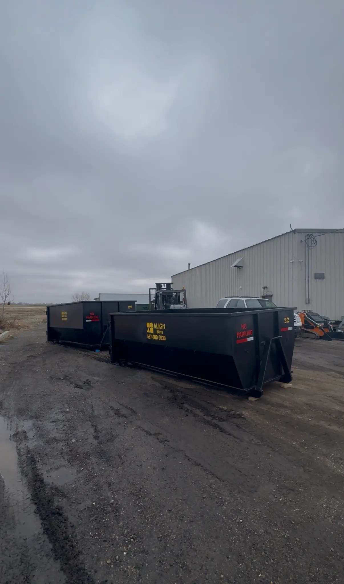 Portable storage container on a Calgary driveway